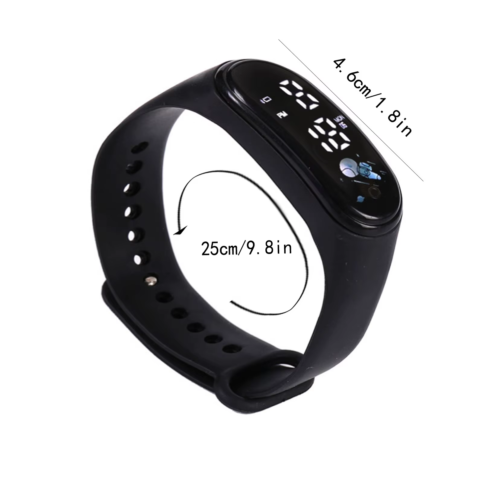 Montre intelligente étanche en silicone pour enfants