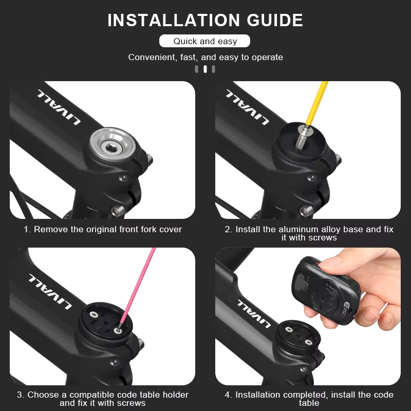 RIDERACE Support d'ordinateur de vélo pour Garmin GPS compteur de vitesse en alliage d'aluminium vtt