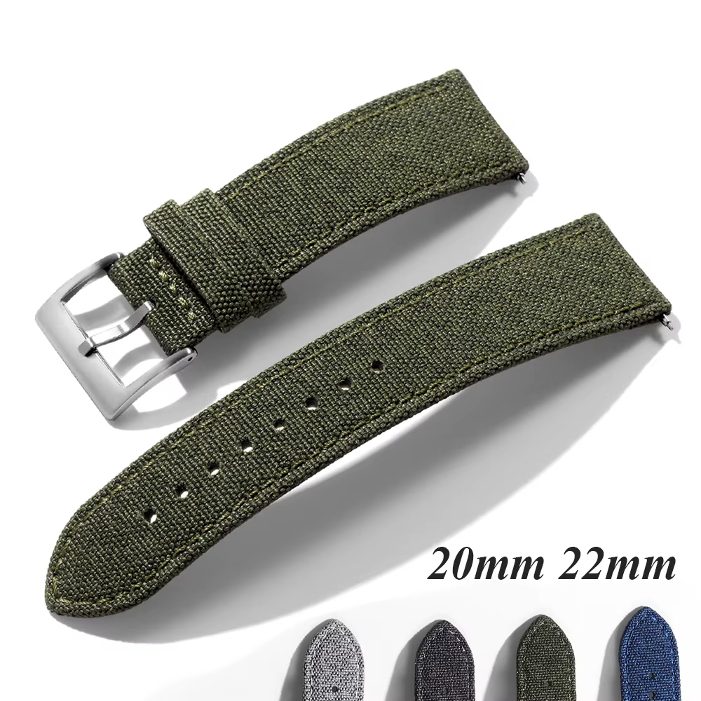 Bracelet de montre en tissu voile 20mm 22mm