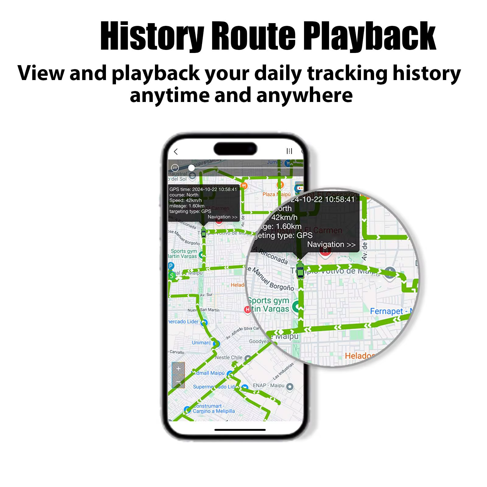 Traceur GPS 4G LTE pour voiture avec géofences, lecture des itinéraires, surveillance de la vitesse, sans frais mensuels requis