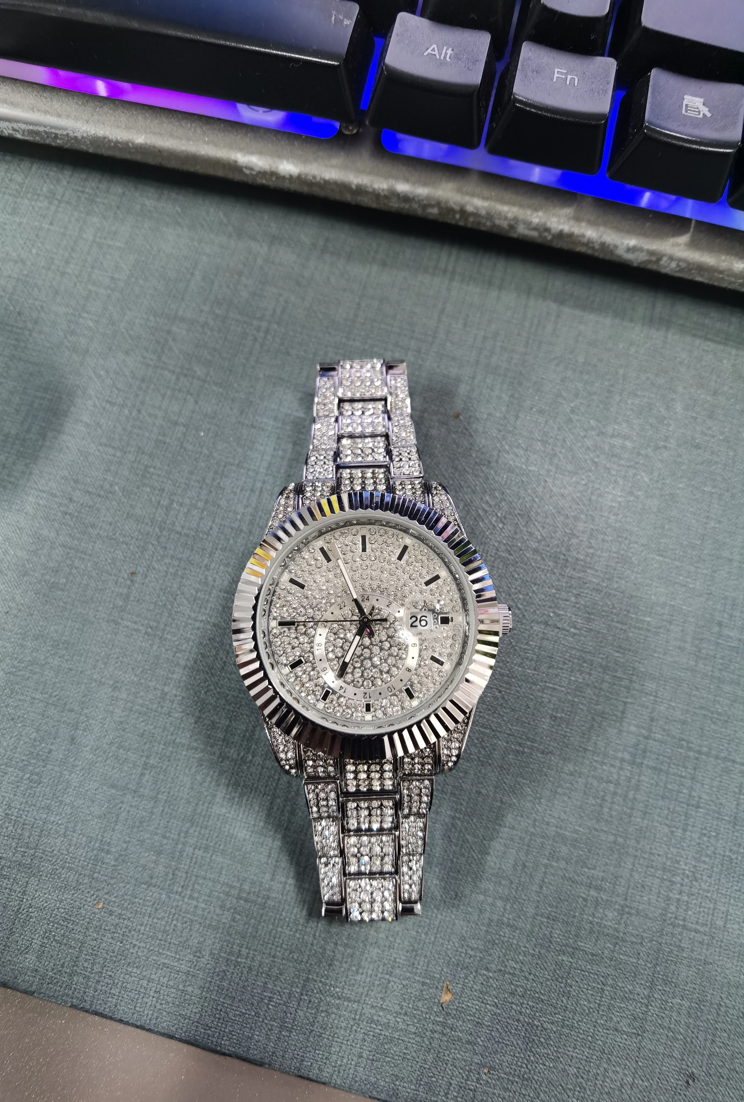 THE BLING KING-Montre à quartz étanche pour homme