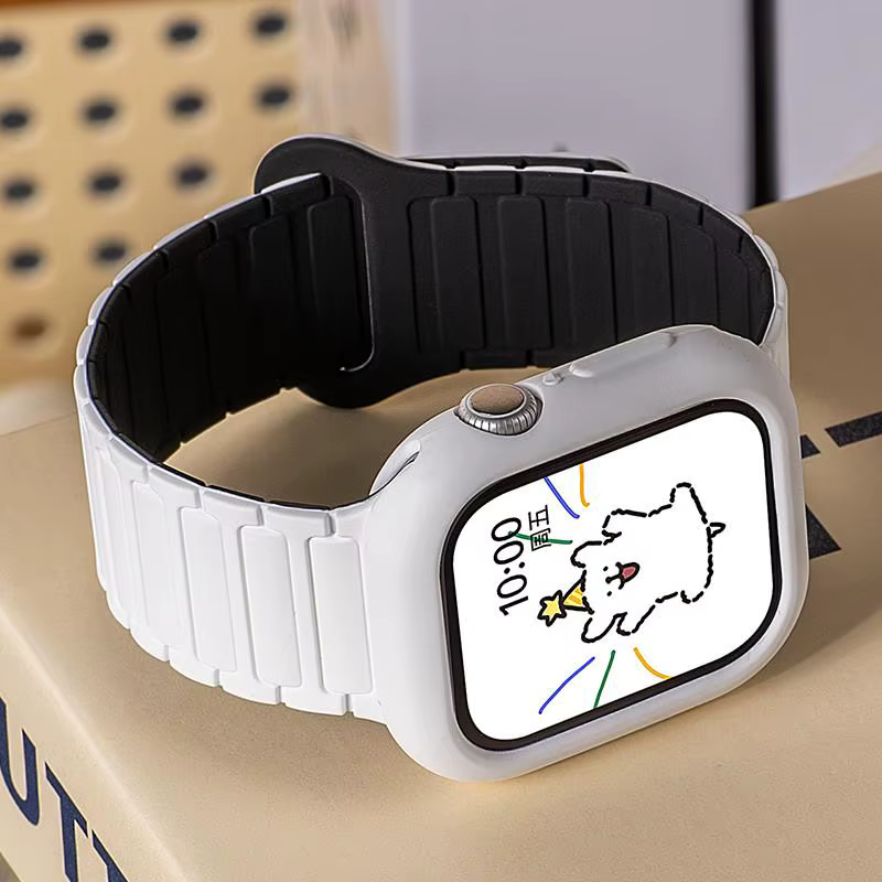 Boîtier + bracelet en Silicone pour Apple Watch 46mm 42mm 49mm 44mm 40mm 45mm 41mm pour iWatch série 11 10 9 8 7 6 5 4 SE 3 Ultra 3