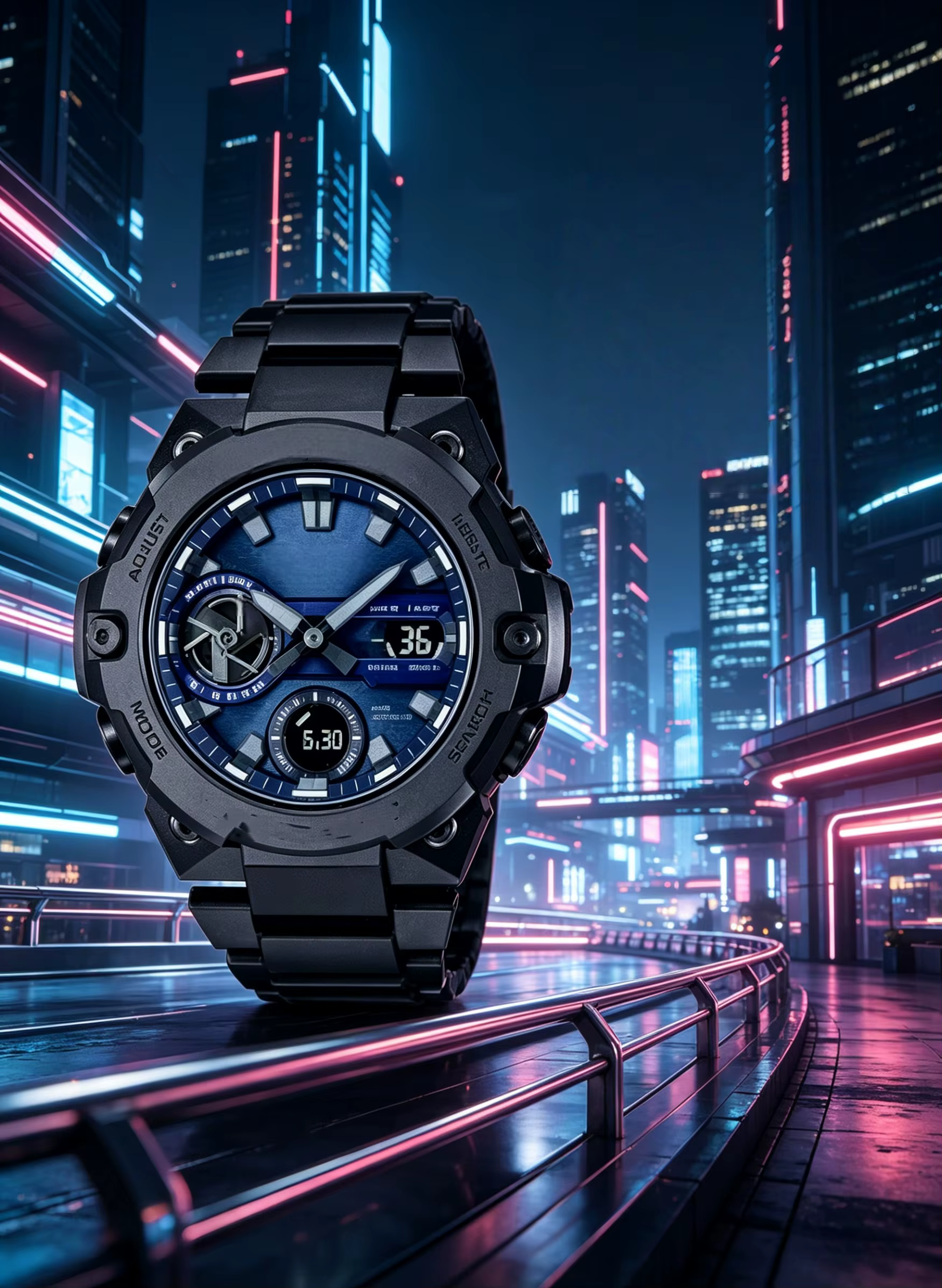 Montre de sport classique multifonction pour homme Steel Heart – Résistante à l'eau et aux chocs – Série Poseidon