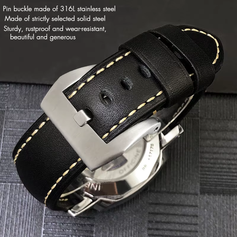 Bracelet de montre en cuir véritable