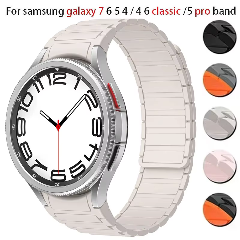 Bracelet en Silicone pour Samsung Galaxy Watch 7/6/5/4 40mm 44mm 4 6 classique 42mm 46mm 47mm 43mm