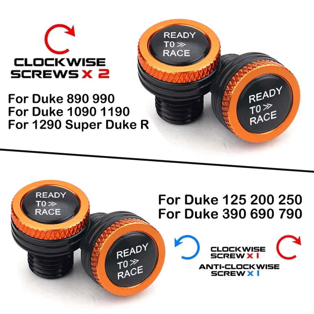 Boulons de bouchon de trou de miroir M10, pour moto KTM Duke 390 1290 790 890 690 1090 1190 990 250 prêt à la course Duke1290 Duke390 Duke790