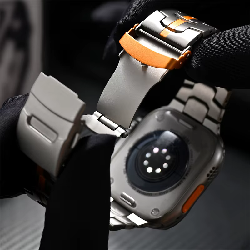 Bracelet en acier inoxydable pour Apple Watch série 11 10 9 8 SE 3 46mm 45mm 42mm 44mm