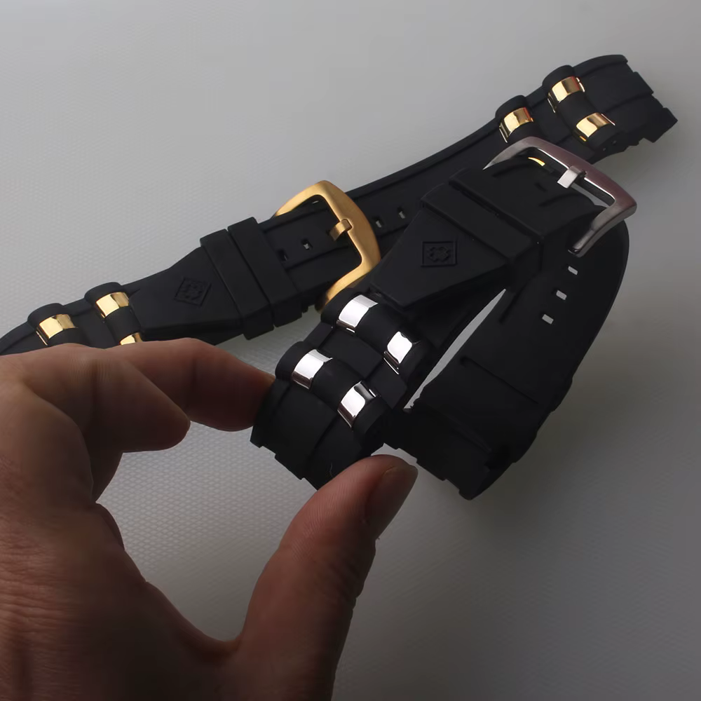 Bracelet de montre en caoutchouc pour hommes 26mm