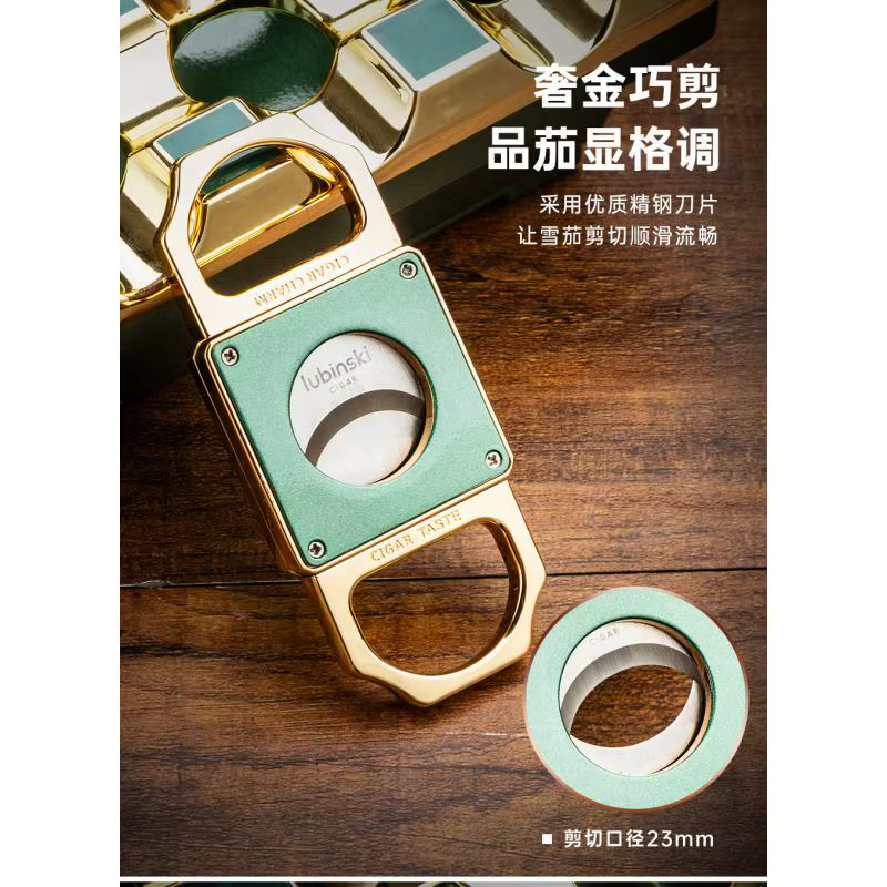 Ensemble d'accessoires pour fumer des cigares, coupe-vent, Jet flamme, briquet tranchant, coupe-cigare de bureau, ciseaux, porte-cigare, cendrier buccal de luxe