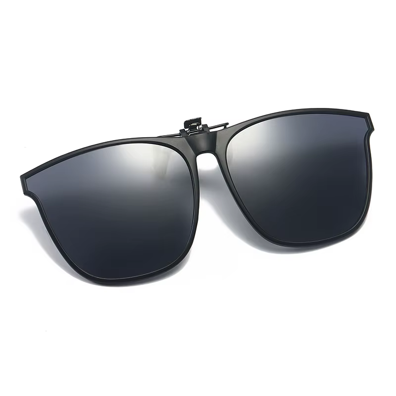 Lunettes de soleil polarisées à Clip pour hommes, pour conducteur de voiture, UV400, Anti-éblouissement, carrées Vintage