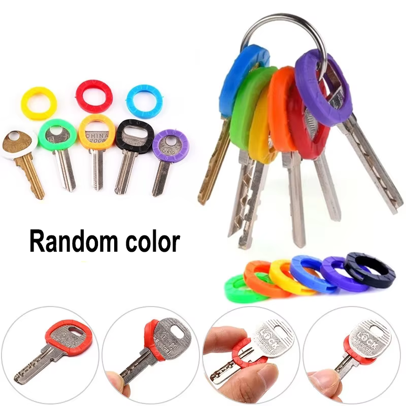 Lot de 10, 24 ou 32 manchons de clé colorés en silicone souple