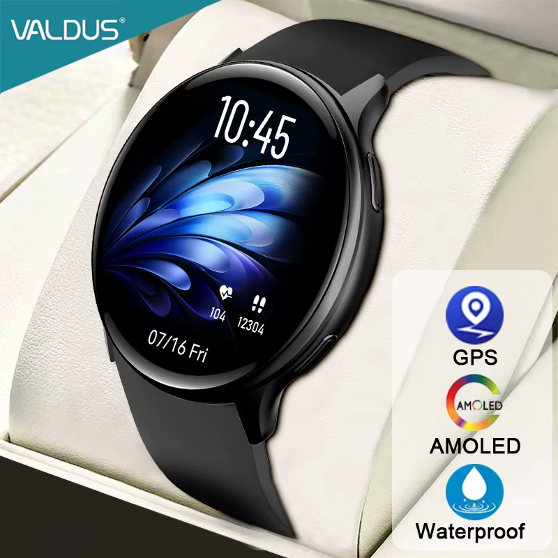 VALDUS VG53 Pro AMOLED GPS Smartwatch homme femme étanche Fitness Tracker SOS Assistant vocal pour Android IOS 2026 montre intelligente
