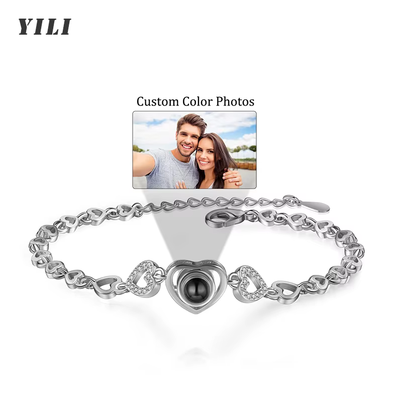 Bracelets personnalisés avec image intérieure