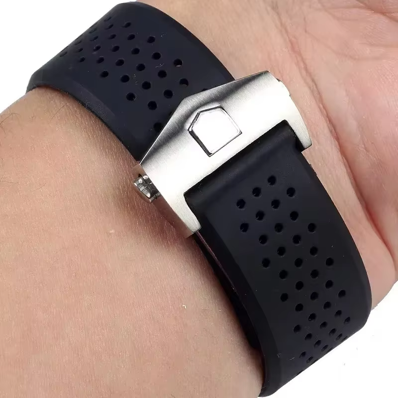 Bracelet de montre en silicone souple pour homme
