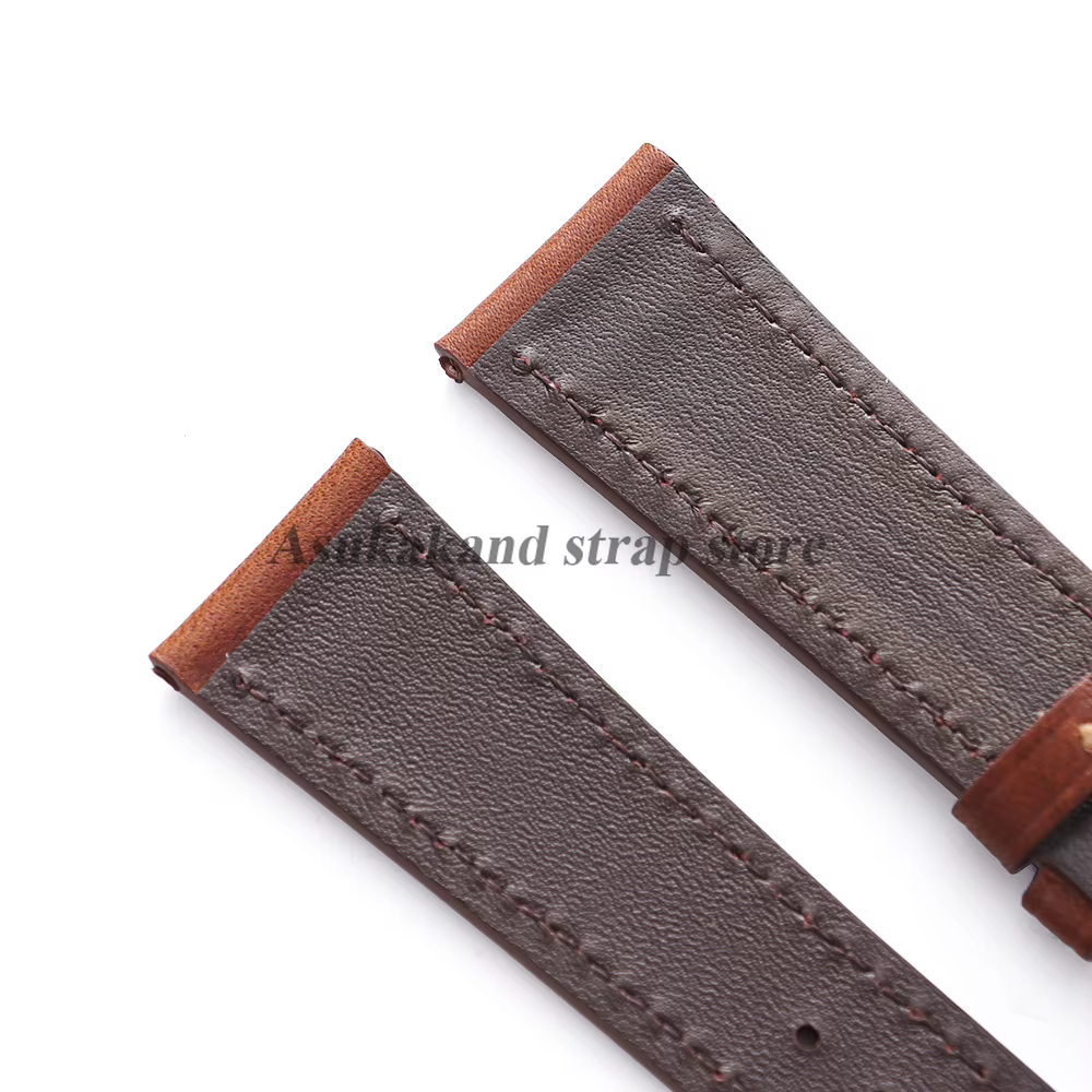 18mm 20mm 22mm Vintage Bracelet de montre en cuir véritable pour Seiko pour Omega