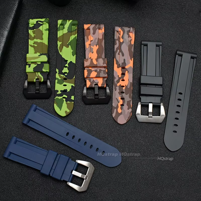 Bracelet de montre en caoutchouc pour Panerai