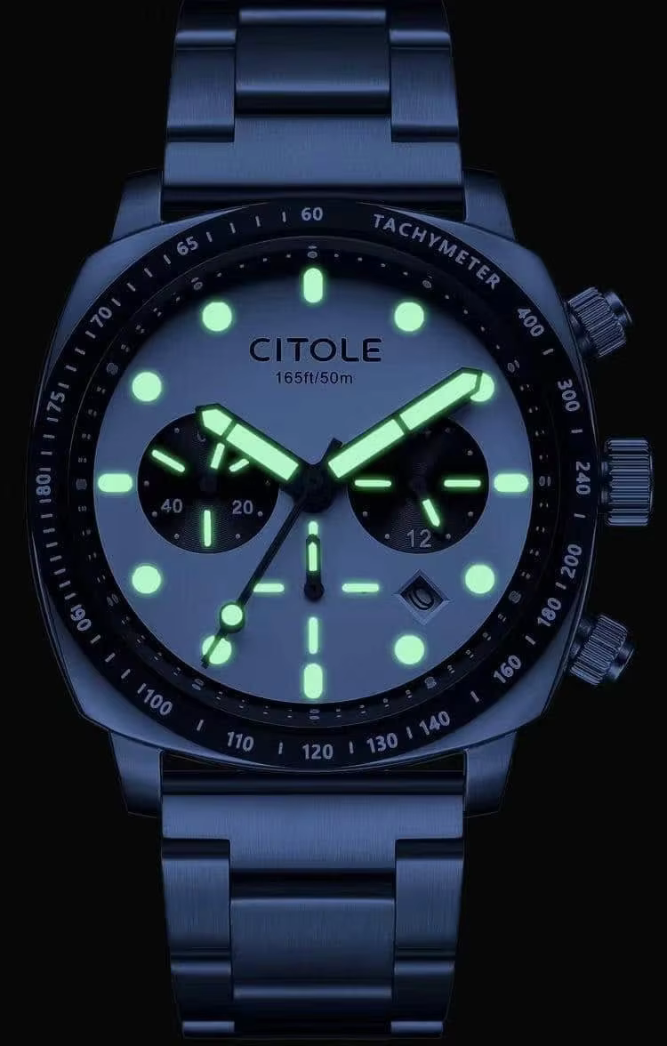 Montre chronographe CITOLE originale TMI VD53B avec verre saphir