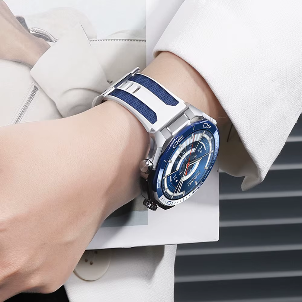 Bracelet en Silicone officiel bicolore pour Huawei Watch Ultimate 2