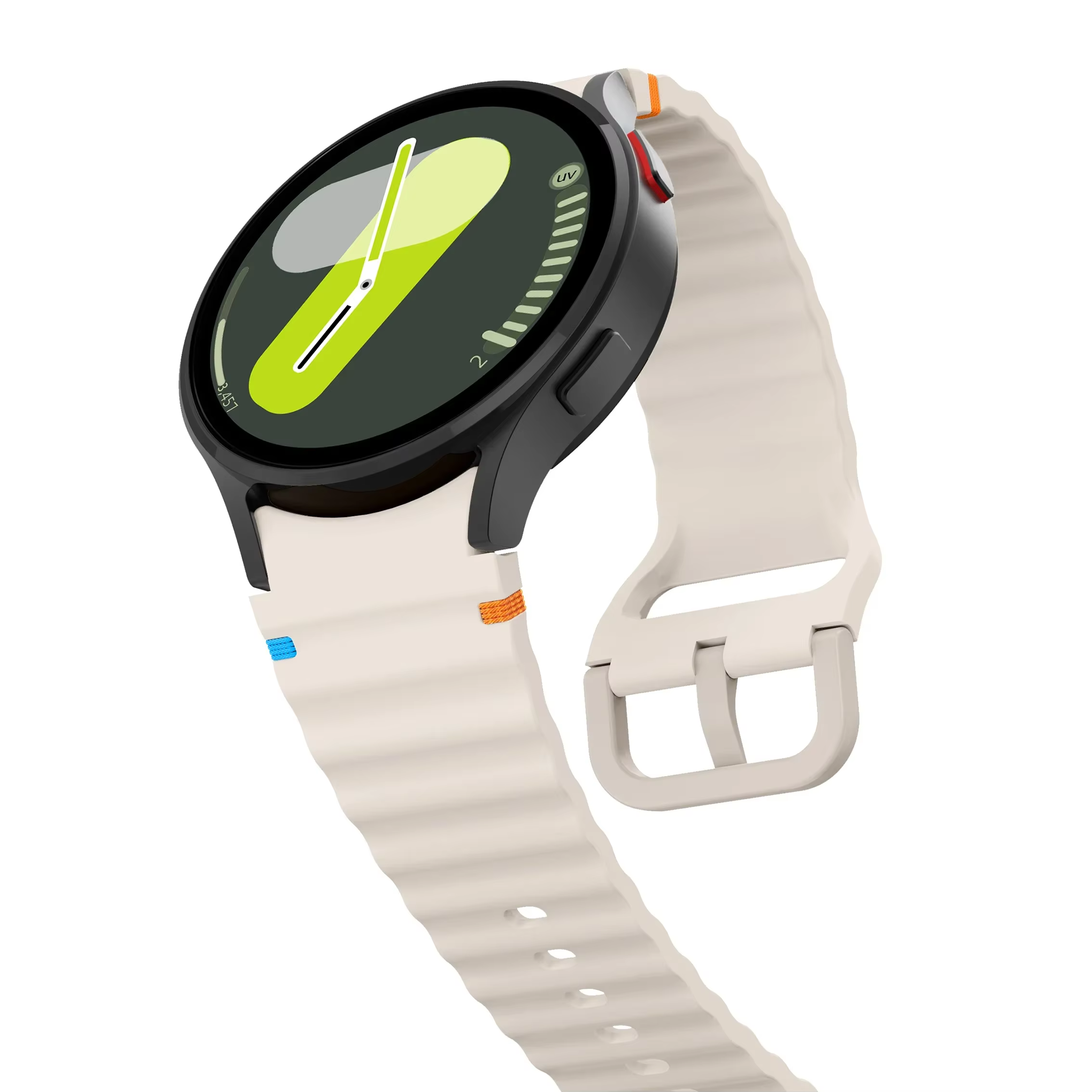 Bracelet en Silicone officiel pour Samsung Galaxy Watch 7/FE/6/5/4 44mm 40mm 5 Pro