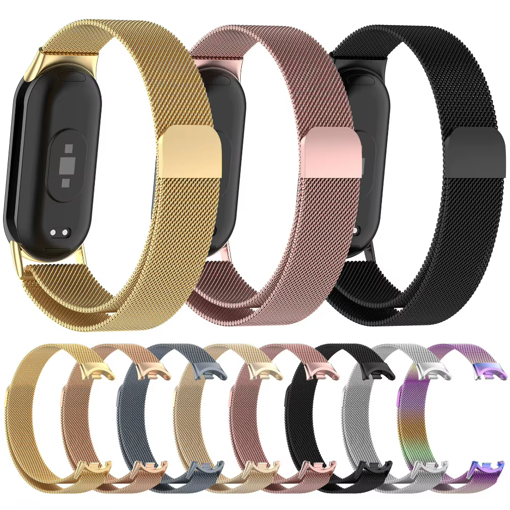 Bracelet milanais magnétique pour Xiaomi Mi Band 10 9 8