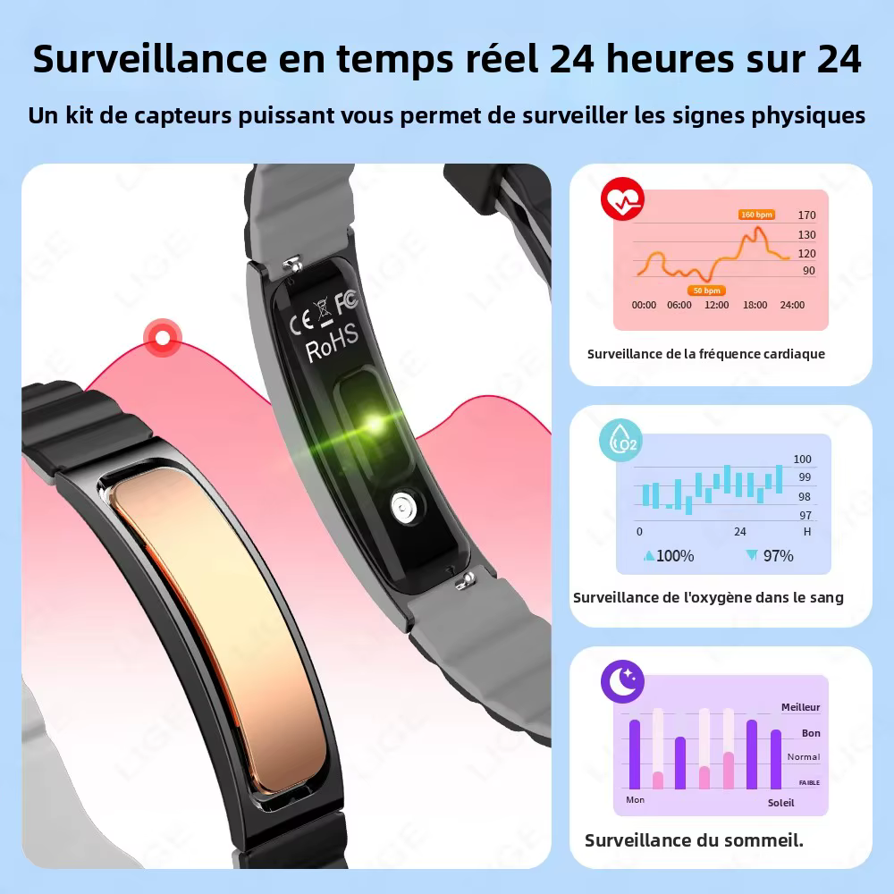 Nouveau bracelet intelligent de suivi de la forme physique