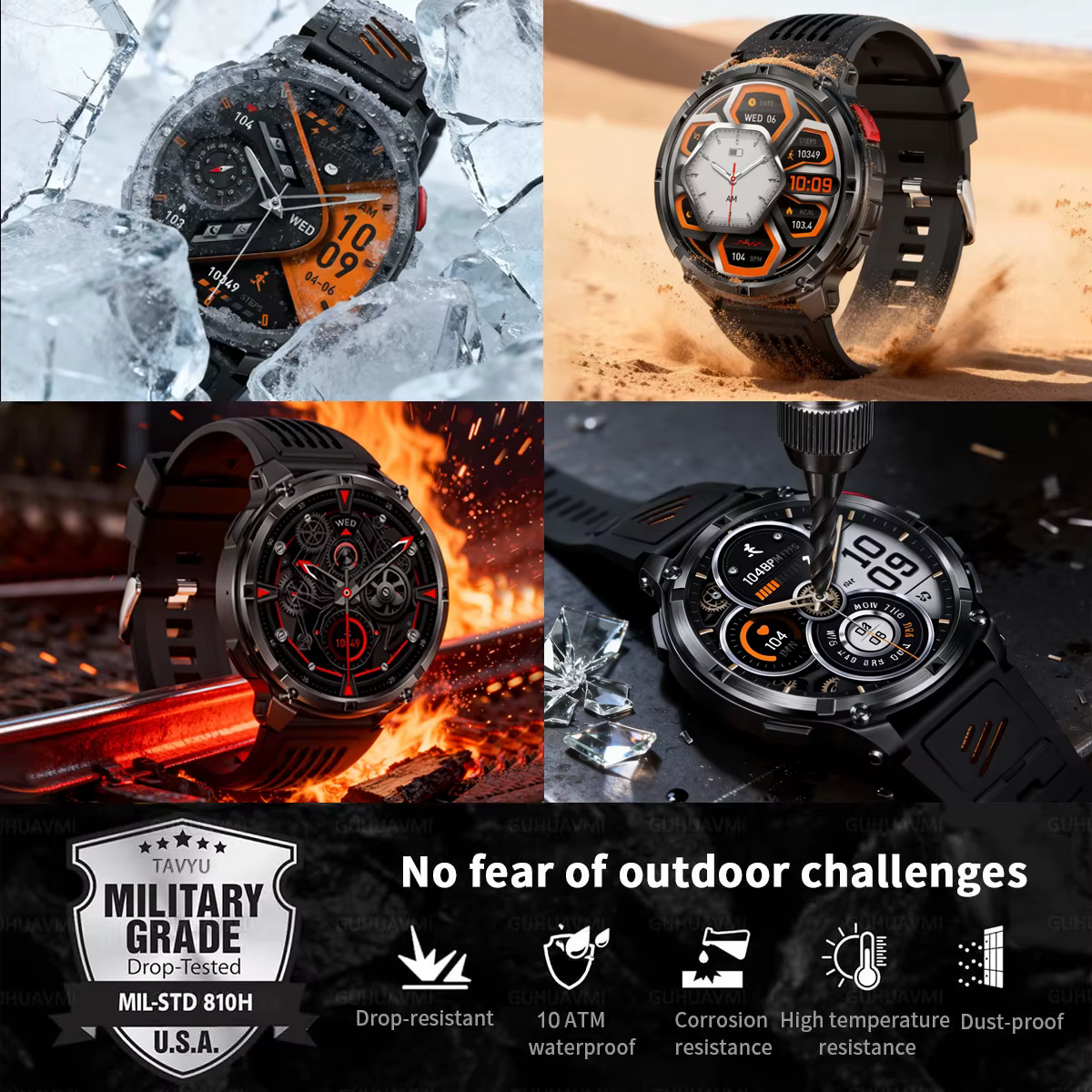 Montre connectée T-Rex3 Ultra pour hommes adultes