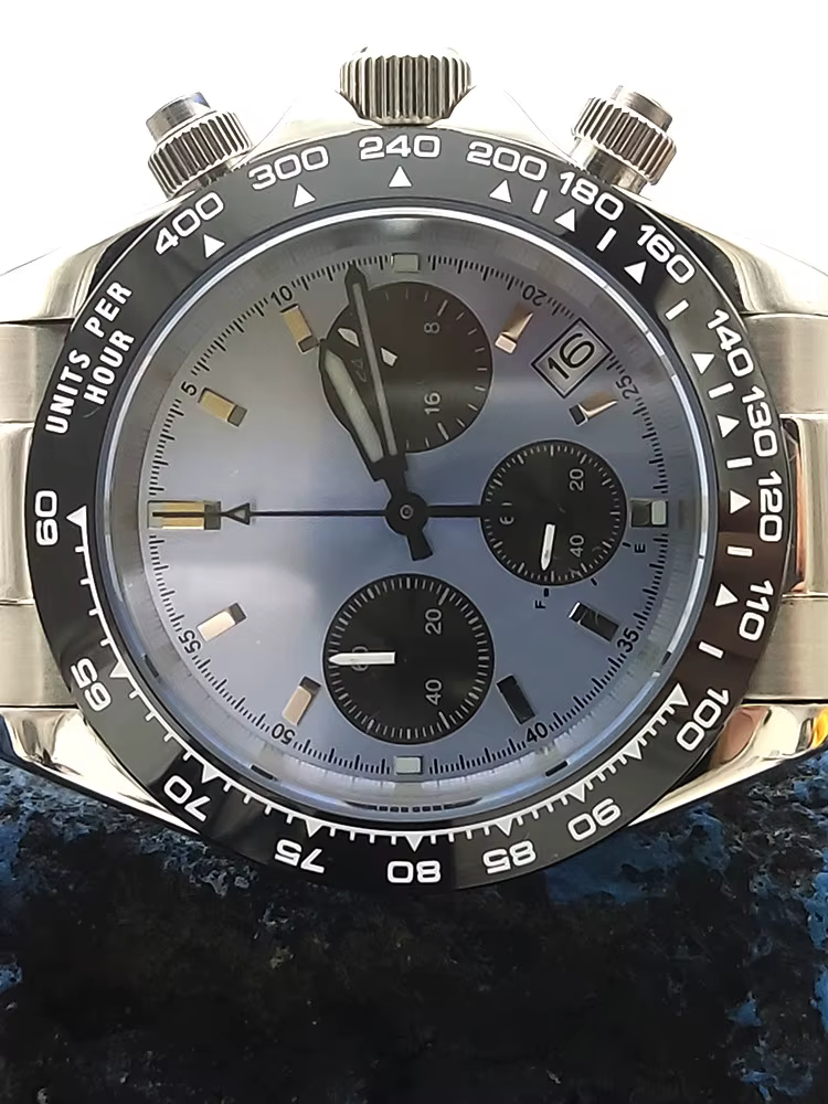 Nouvelle Arrivée Printemps Montre Homme VK63 à Quartz Verre Saphir Fonction Chronographe Étanche Décontractée Tendance
