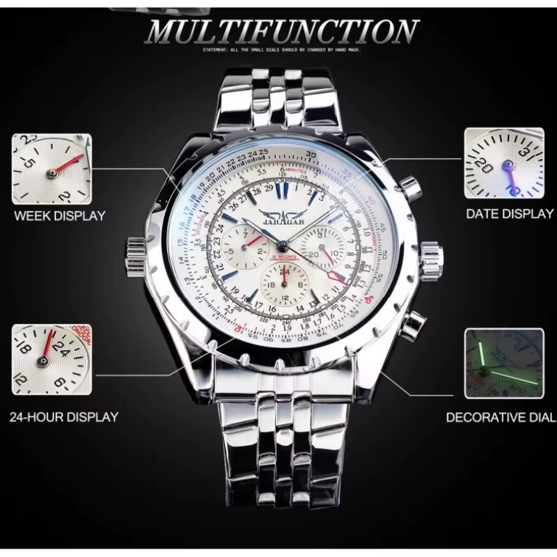 JARAGAR 212 nouvelle montre mécanique automatique pour hommes mode affaires luxe calendrier semaine