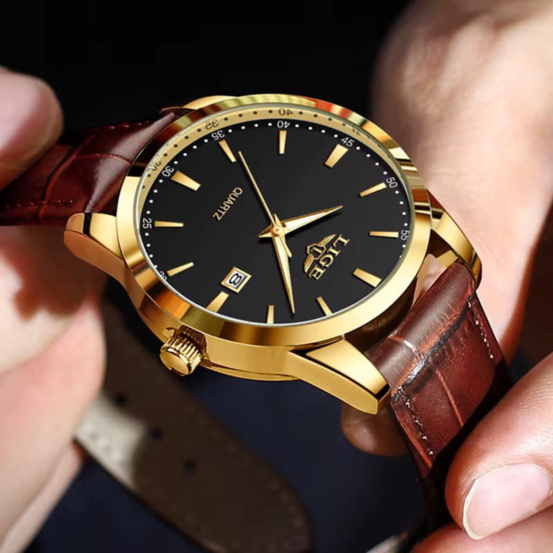 LIGE hommes montres haut de gamme de luxe militaire Montre à Quartz