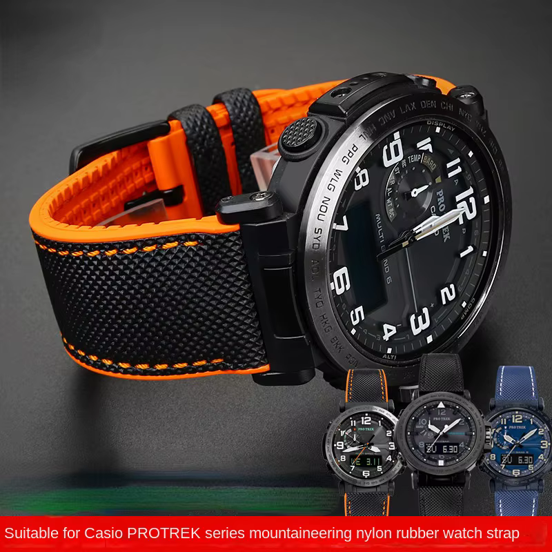 Pour mol PROLanka K Alpinisme bracelet PRG-600/PRG-650 PRW-6600/ PRW-6800 nylon caoutchouc souple dehors