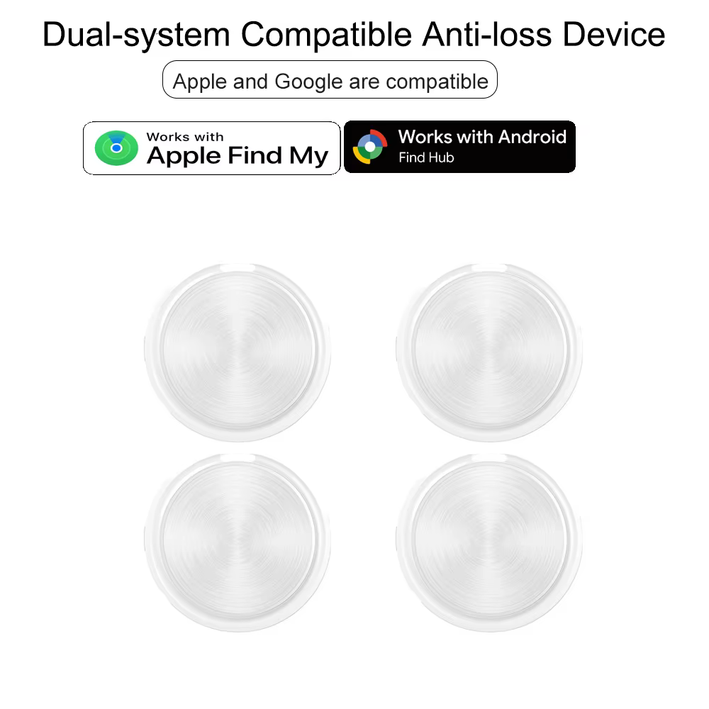 Étiquette GPS Anti-perte pour Apple ou Android Airtag, fonctionne avec Find My App ou Google Find Hub, traceur Bluetooth pour détecteur de bagages, 4 pièces