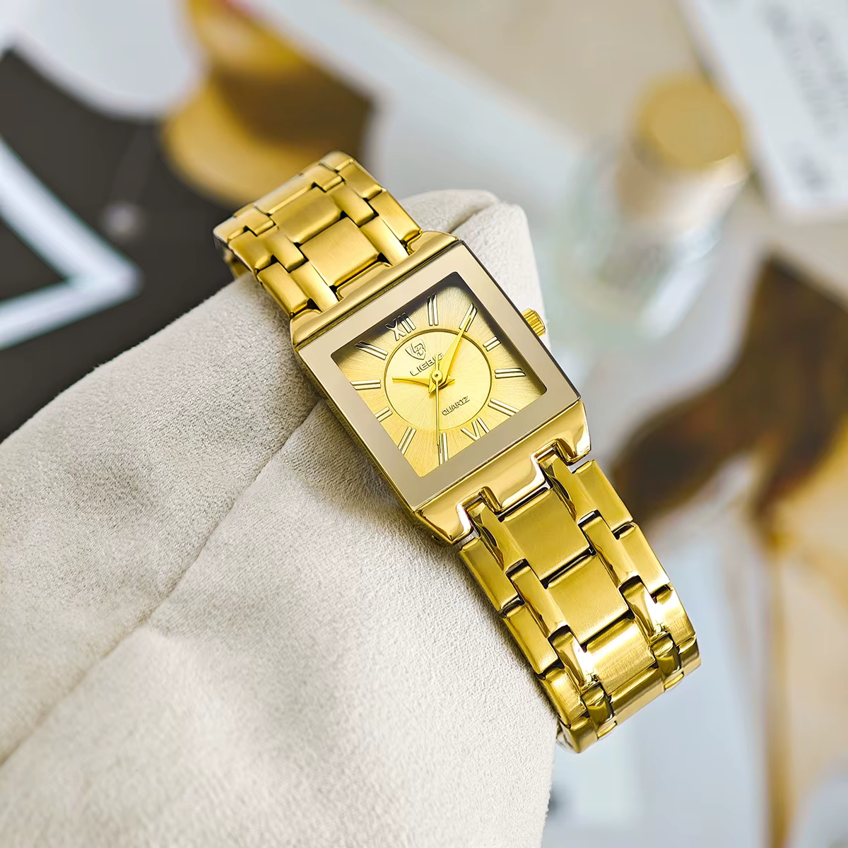 LIEBIG montre-bracelet à Quartz de luxe montre automatique de mode pour hommes femmes élégant bracelet en acier