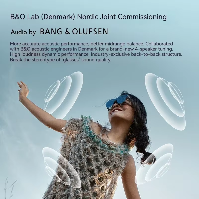 Rayneo Air 4 Pro lunettes AR intelligentes commande vocale 3G IPX-5 étanche 4K Capture vidéo monté sur la tête XR prise en charge d'accord DP