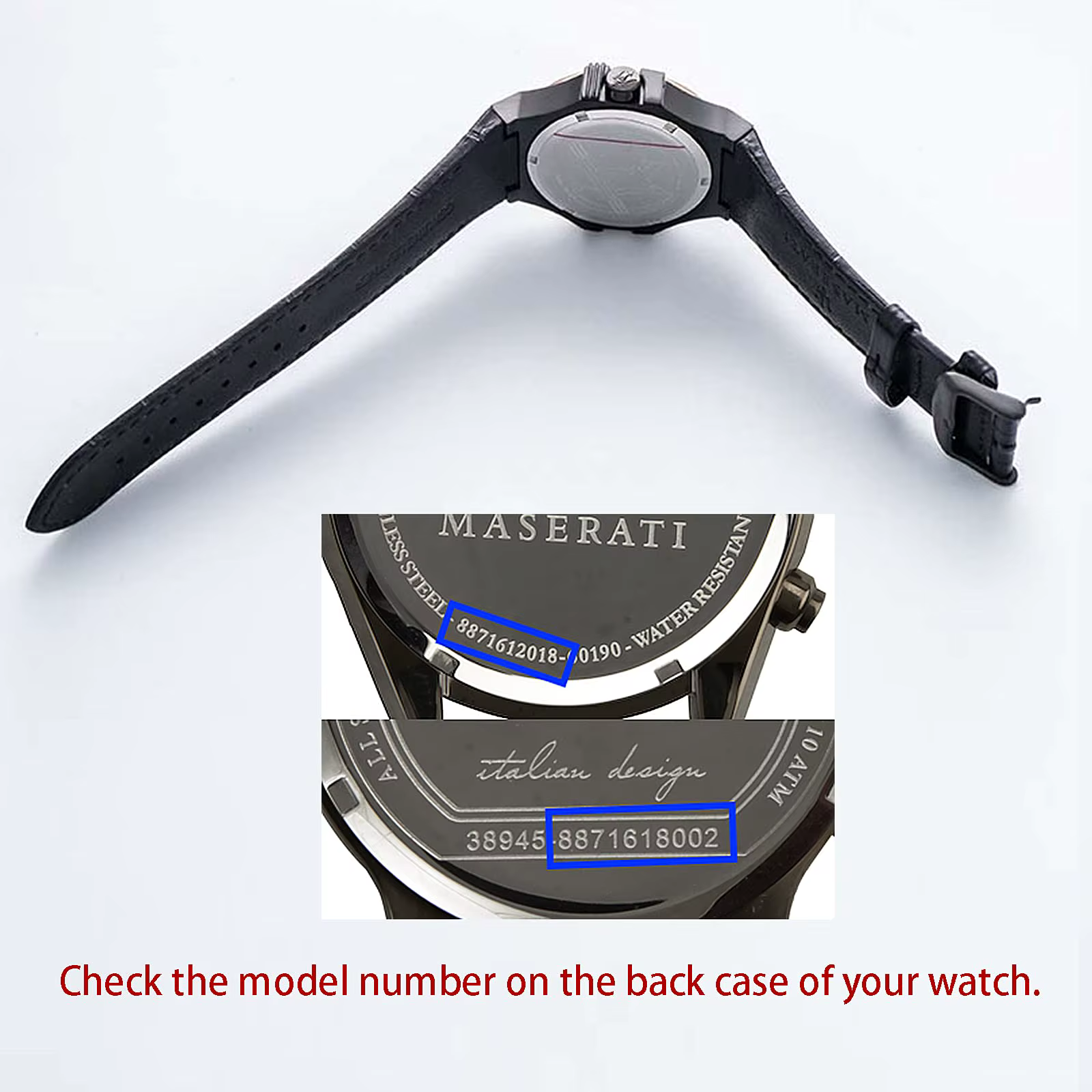THEAGE 24MM bracelet de montre en cuir véritable remplacement pour montres pour hommes MASERATI R 8821108025 R R