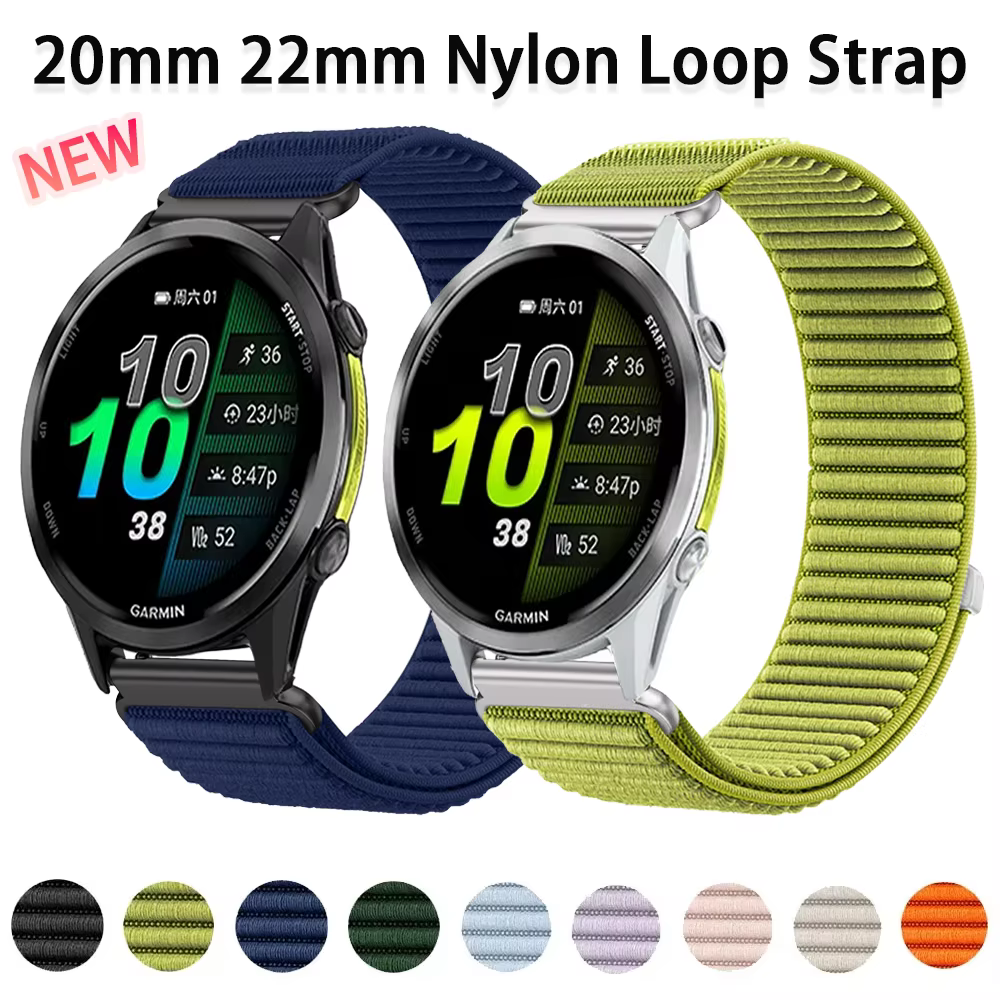 Bracelet en Nylon pour Garmin Forerunner 970 570 47/42mm 965 265 165 55 Venu 4 45/41mm