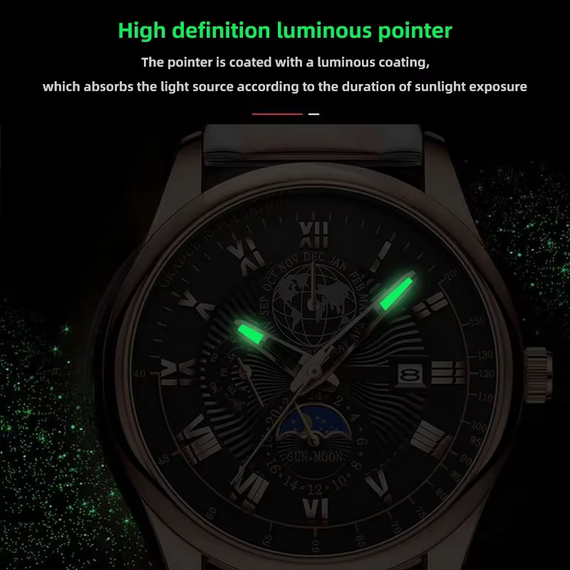 2025 hommes montre haut tendance luxe Sport montre-bracelet pour homme étanche lumineux en cuir Date montres à Quartz