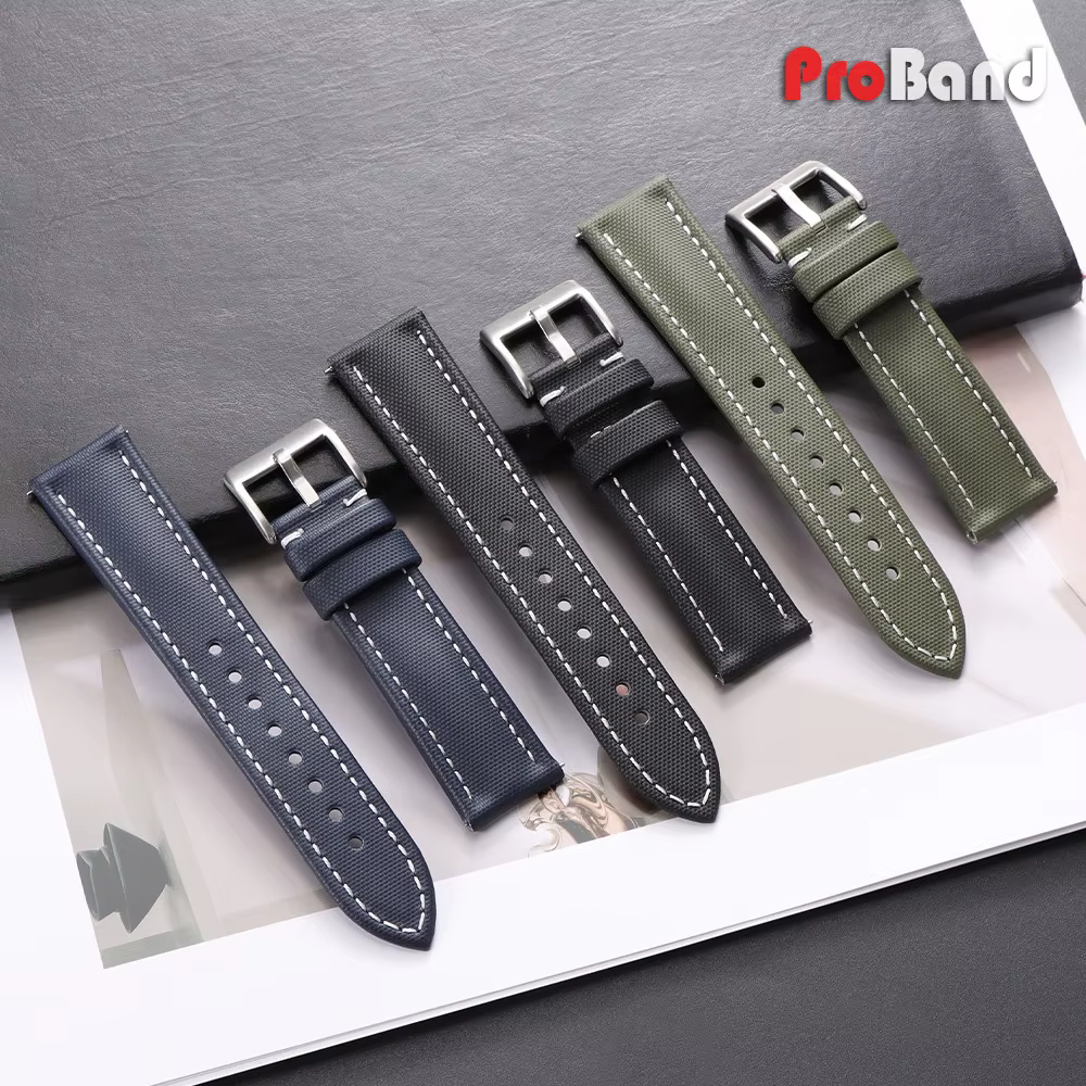 Bracelet de montre en toile de voile premium pour Blancpain et Seiko