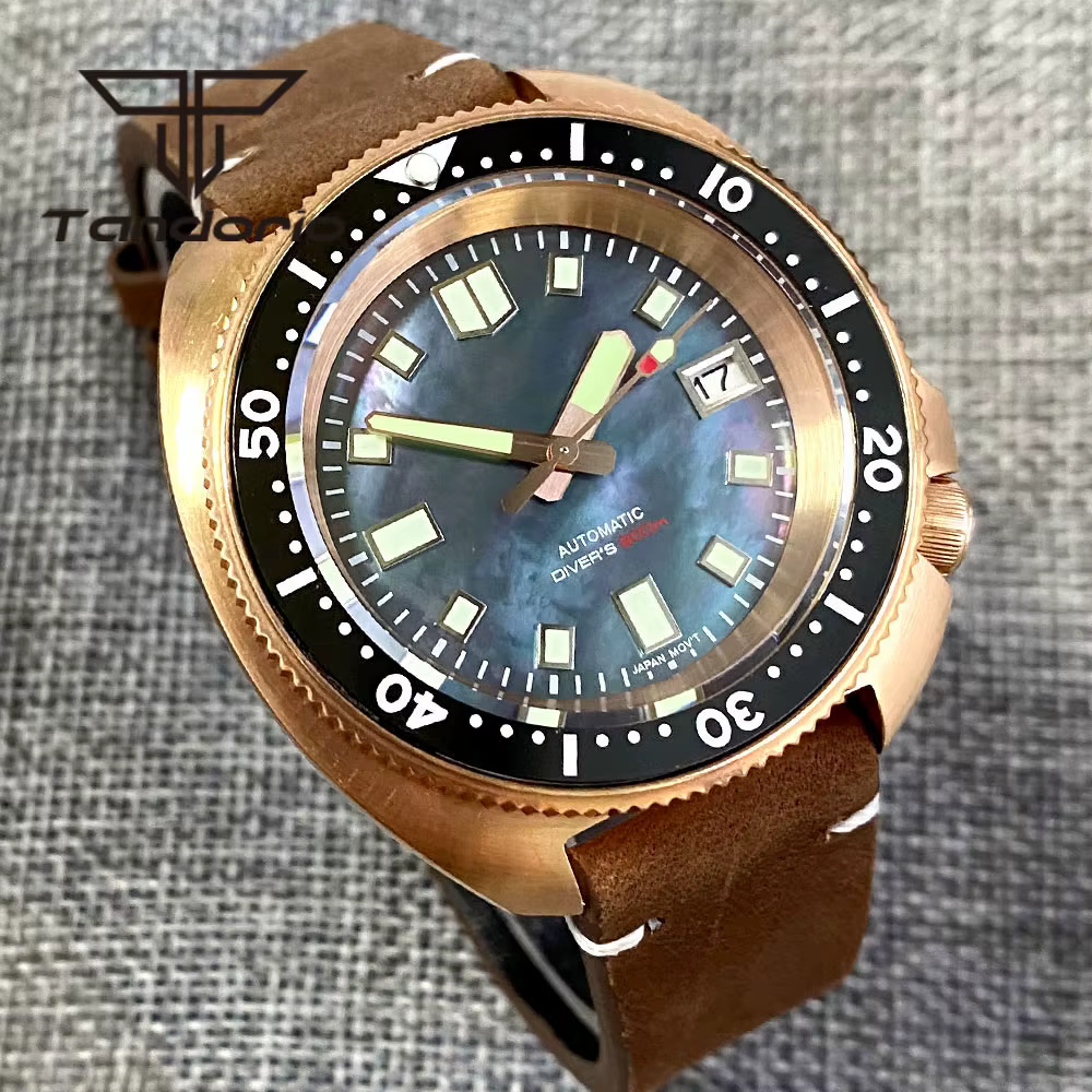 Tandorio – montre de plongée automatique en Bronze véritable Cusn8