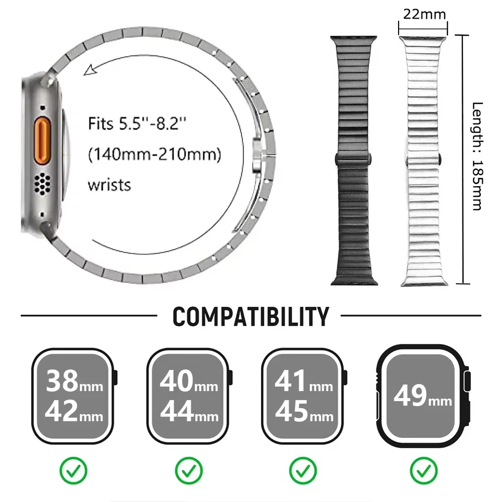 Bracelet à maillons pour Apple Watch