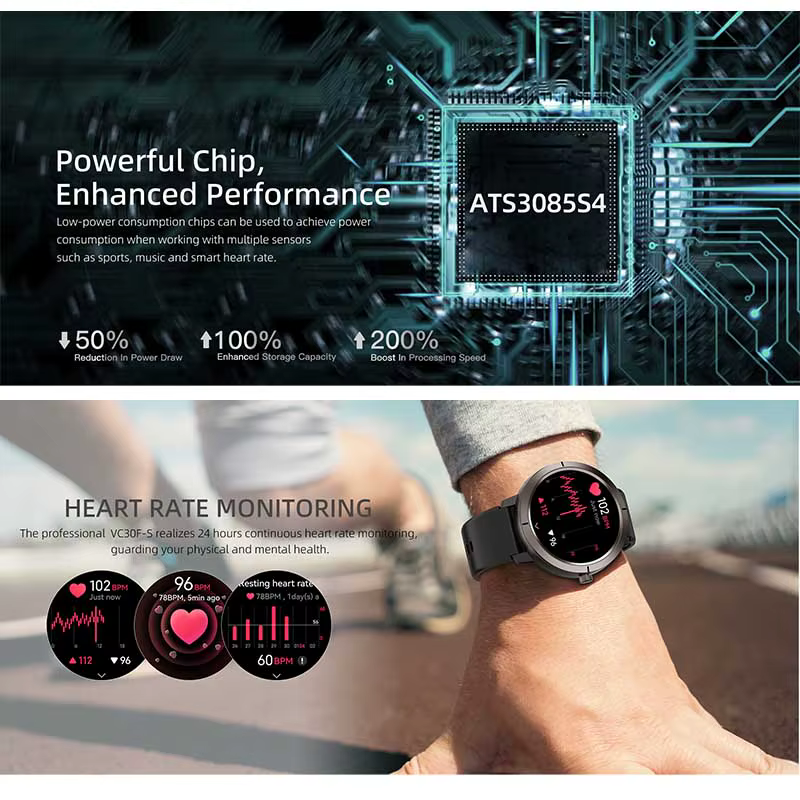 Montre connectée GPS 2026 AMOLED 1.32 HD avec appels Bluetooth, étanche 5ATM, 170 modes sportifs, batterie grande capacité 360mAh, bracelet remplaçable