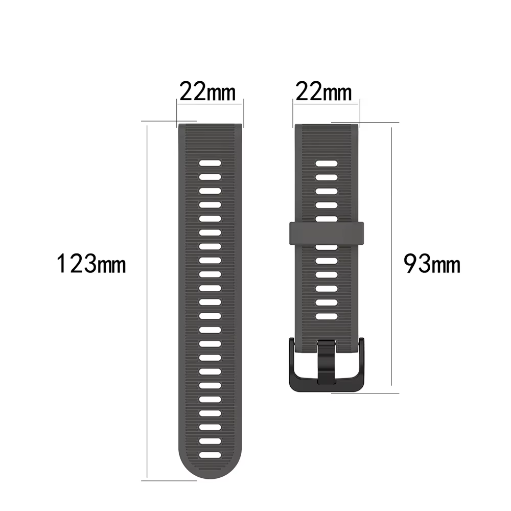 Bracelet de montre en silicone de 22 mm pour Garmin Forerunner 945, compatible avec les modèles Forerunner 970, 965, 955, 935, 745