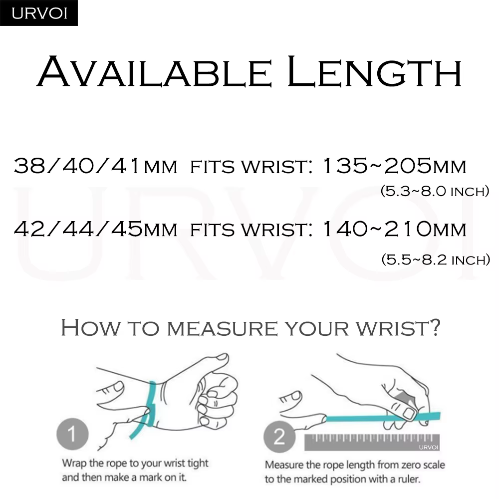 URVOI boucle alpine pour Apple Watch Ultra3 2 Series11 10 9 8 7 SE3 bracelet de fermeture à crochet G noir polyester