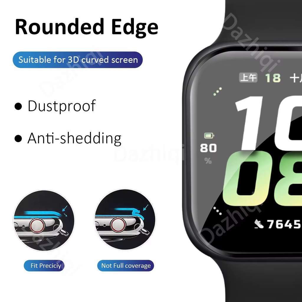 Film de protection incurvé 3D à couverture complète pour Honor Watch 5/X5/X5i/5 Pro/5 Ultra
