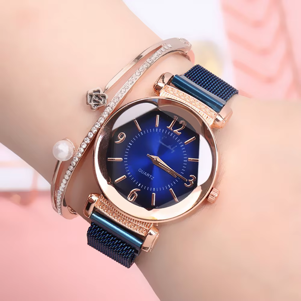 Milan aimant boucle femmes montre mode sauvage nouvelle montre-bracelet de luxe dames géométrique chiffre romain Quartz mouvement horloge