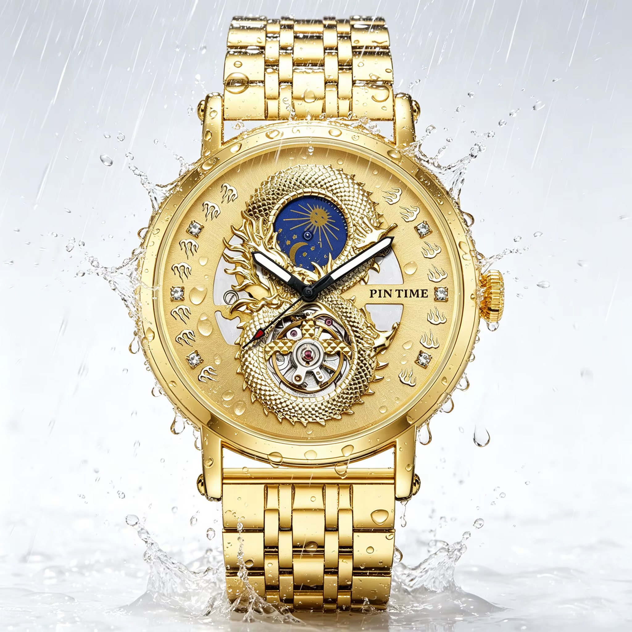 Montre Dragon Doré pour homme