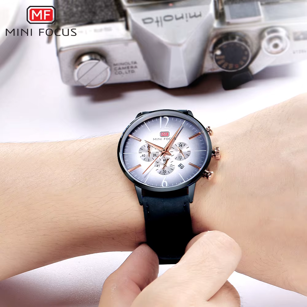 MINI FOCUS mode étanche hommes montres haut de gamme de luxe chronographe Quartz