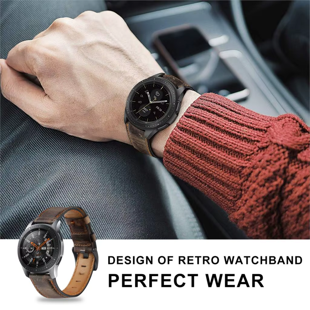 Bracelet en cuir pour Garmin, Vivoactive 3, 4 VivomGru, dehors HR, Bracelet rétro pour Forerunner 55, 245, 645, 004, S40, S12, Bracelets de montre