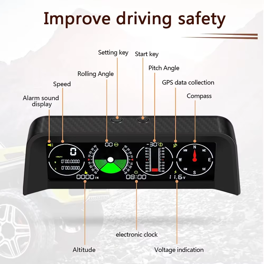 Compteur de vitesse GPS X90 multifonction numérique HUD affichage tête haute