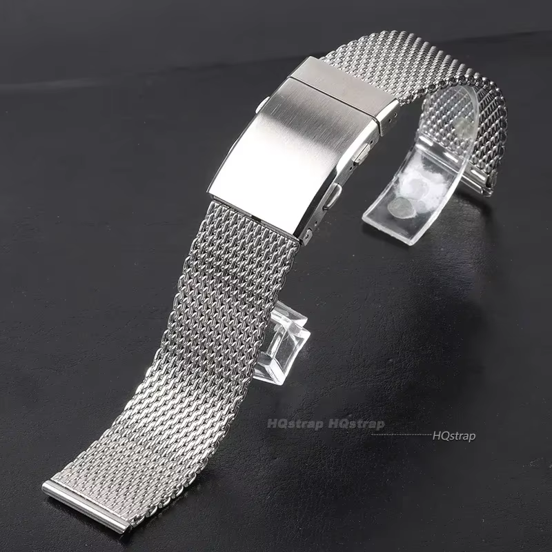 Bracelet en maille milanaise 18 mm 20 mm 22 mm pour poignet large