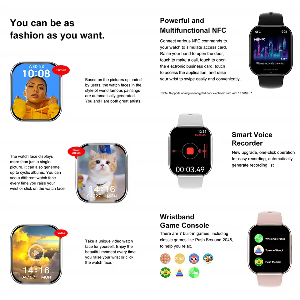 2026 GPS montre intelligente série 10 pour Apple Watch 10 mémoire musique vidéo Bluetooth appel étanche NFC Smartwatch pour Android iPhone